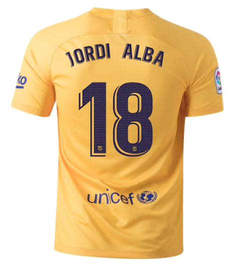 Barcelona Fourth Soccer Jersey Shirt Jordi Alba #18 2019/20